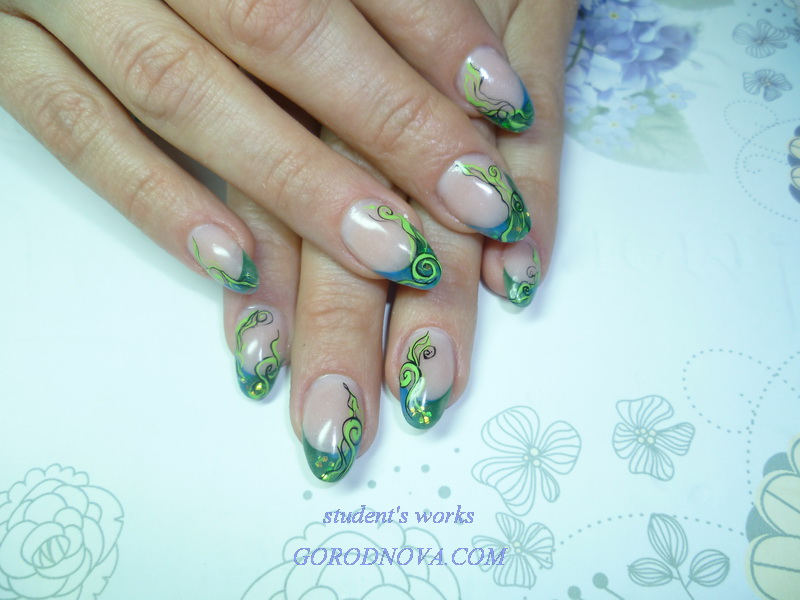 nail extension courses, Moscow, french, acrylic,